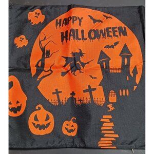 Zippered Happy Halloween Pillow Case Home Decor NEW